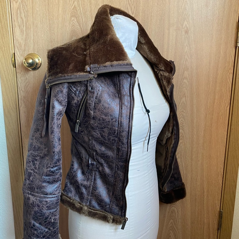 Dollhouse outerwear faux fur lined jacket